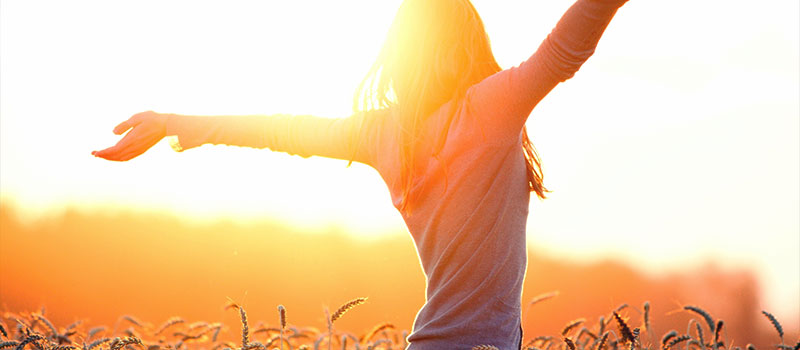 Girl in wheat field